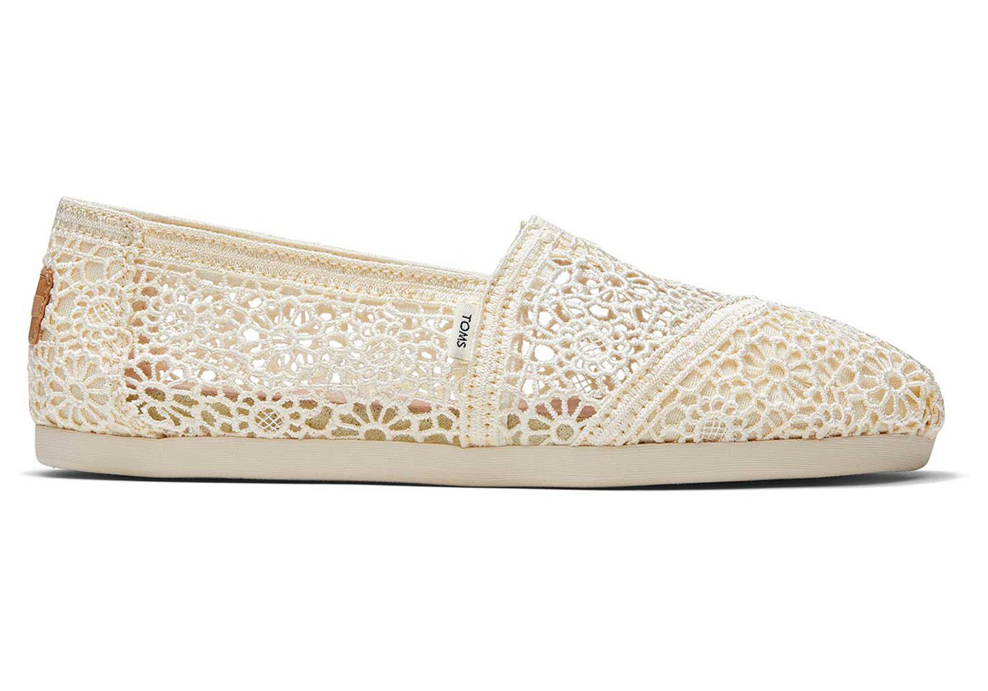 Toms Alpargata Moroccan Crochet Espadrille Beige - Womens - 25189-DNXK